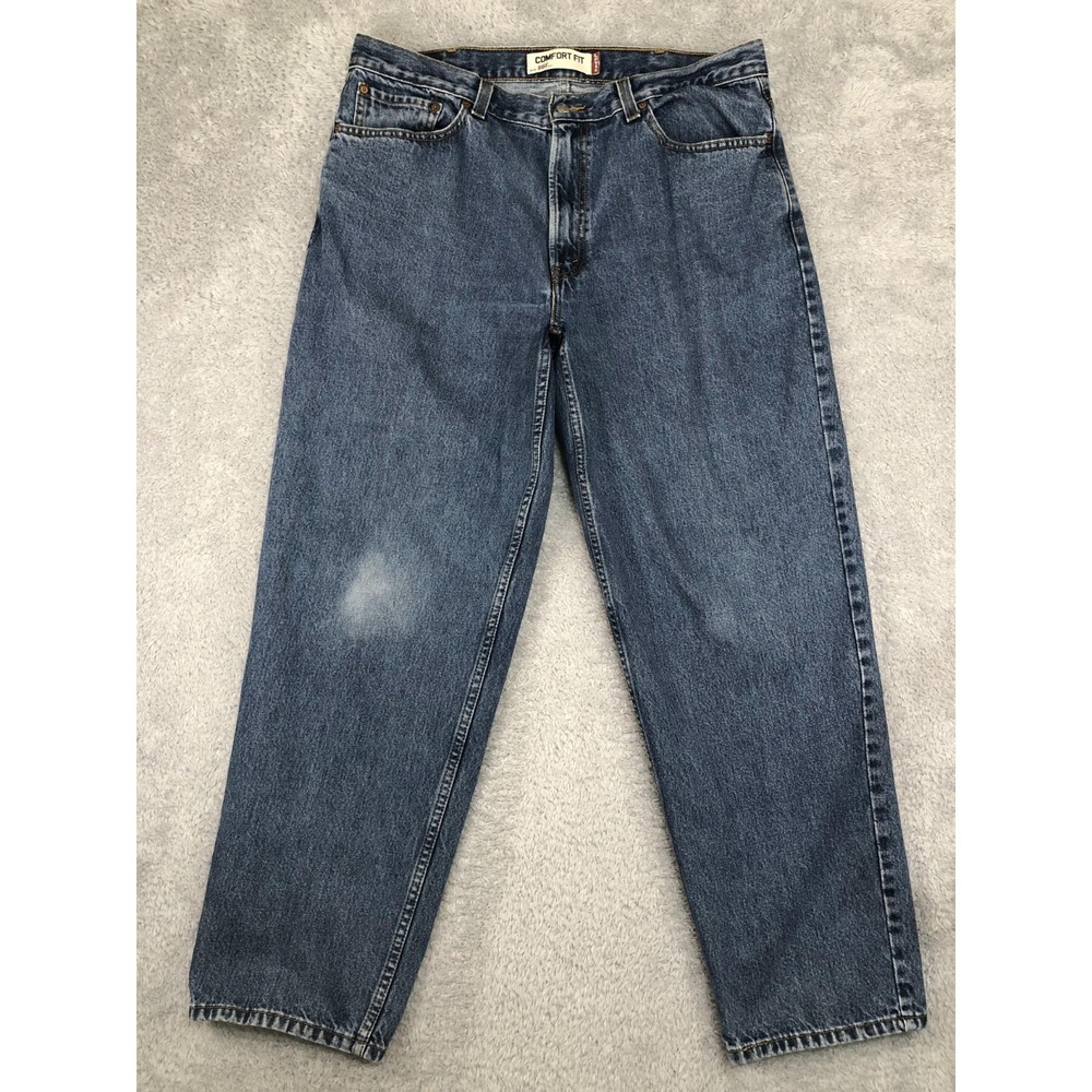 Levi's 560 Jeans Mens 38x31 (Tag 38x32) Comfort Fit Distressed Blue *Flaw